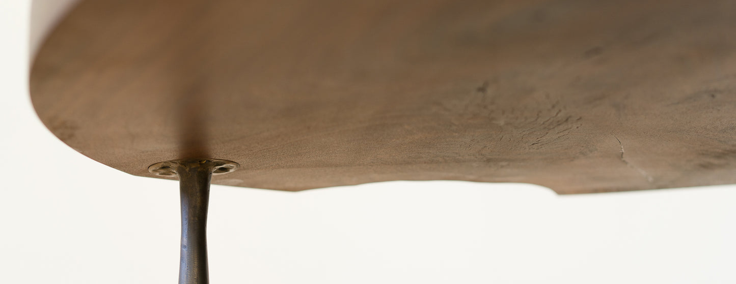 Round Walnut with Live Edge.