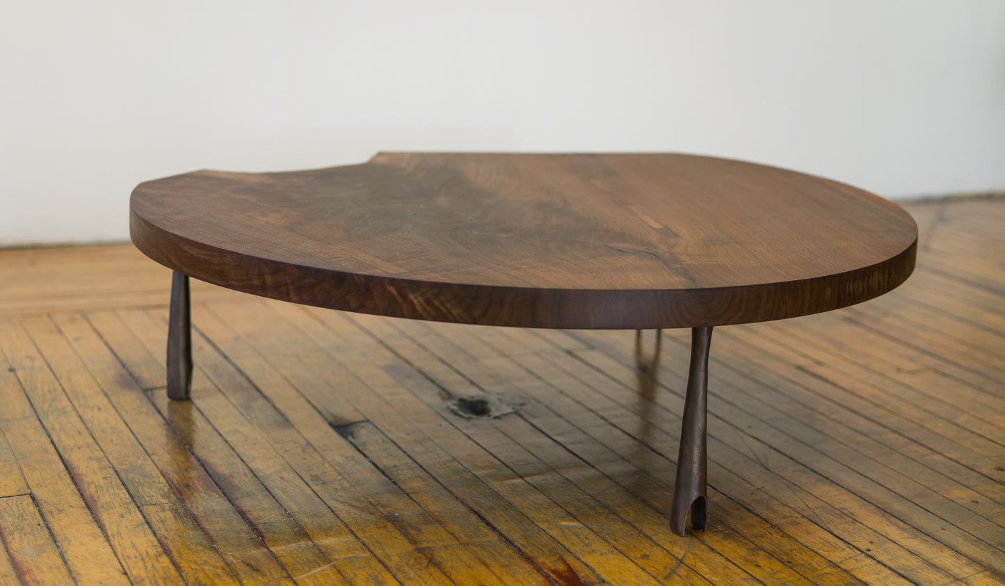 Round Walnut with Live Edge.