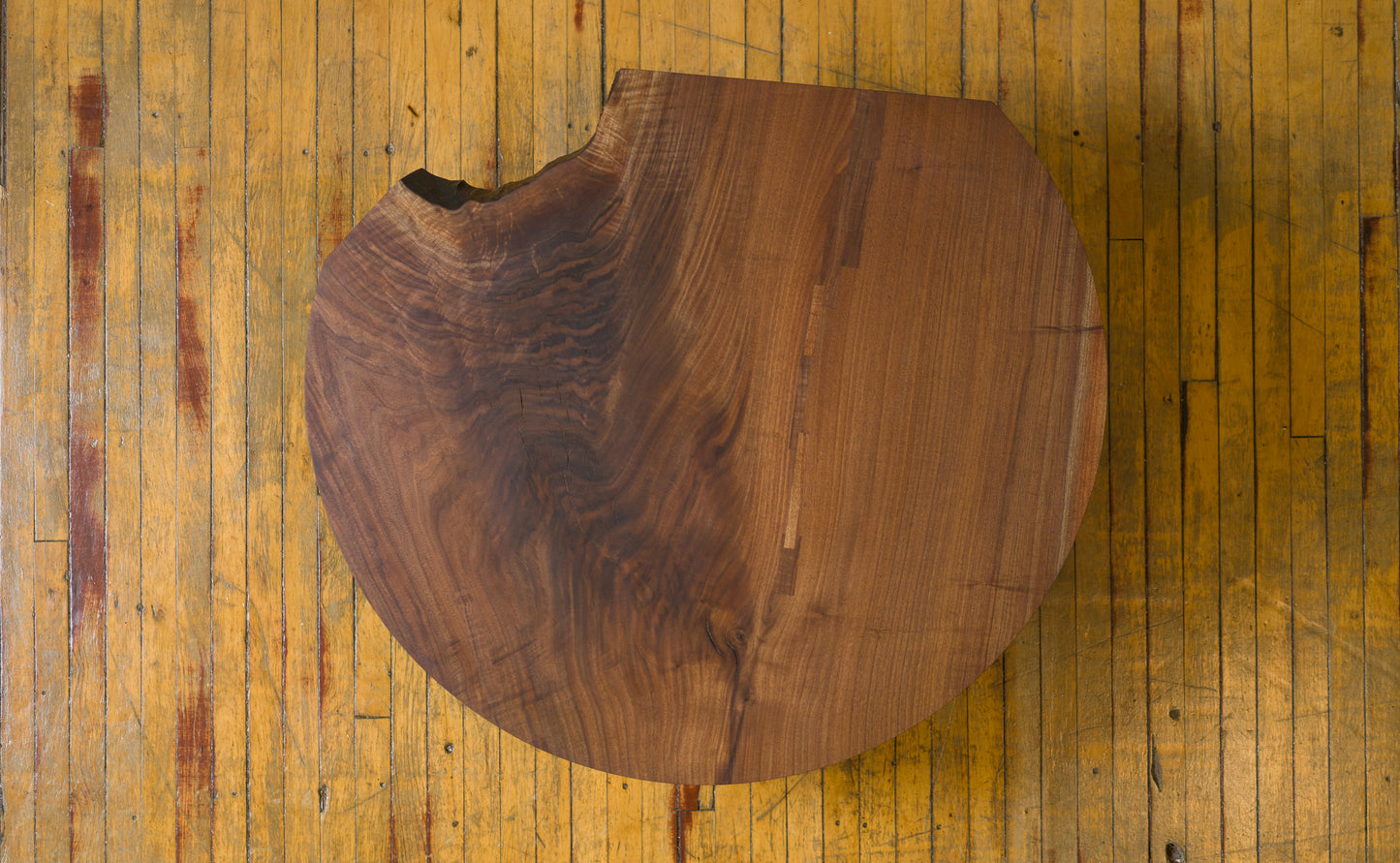 Round Walnut with Live Edge.