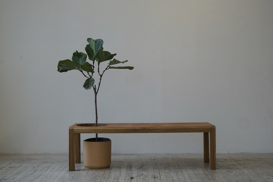 Oak Bench with Hole