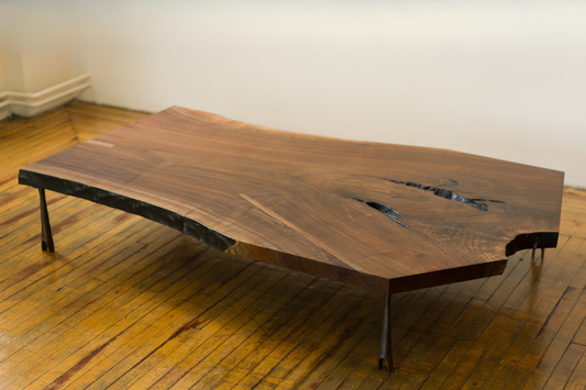 Massive Walnut Low Table.