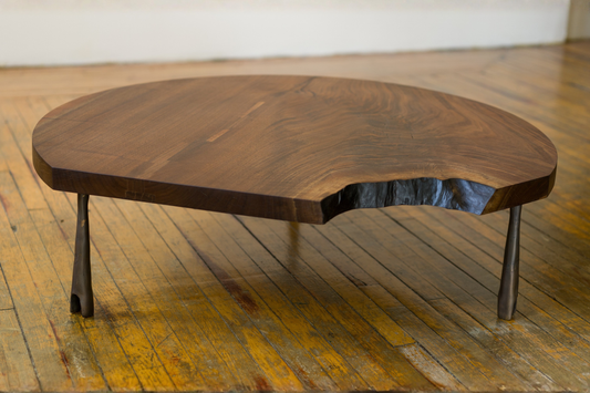 Round Walnut with Live Edge.